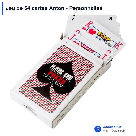 Jeu de cartes personnalisable avec logo - Jeu de 54 cartes Anton - Image 3