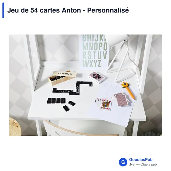 Jeu de cartes personnalisable avec logo - Jeu de 54 cartes Anton - Image 5