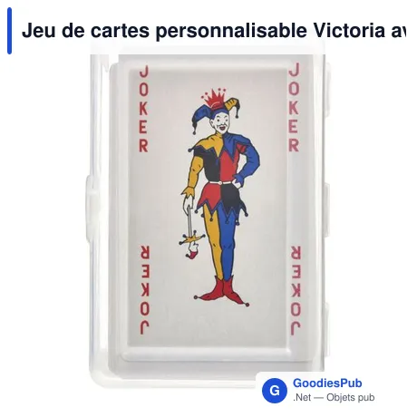 Jeu de cartes personnalisable Victoria avec logo - 54 cartes