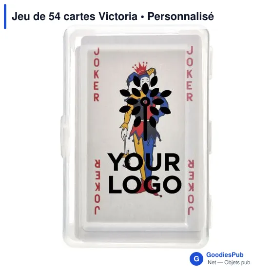 Jeu de cartes personnalisable Victoria avec logo - 54 cartes - Image 4