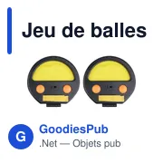 Jeu de balles en ABS personnalisable avec logo - Oberon - Miniature 1