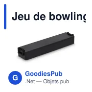 Jeu de bowling de table personnalisable noir avec logo - Mini quilles - Miniature 2