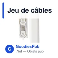 Jeu de câbles et connecteurs personnalisable avec logo - Uwe - Miniature 2