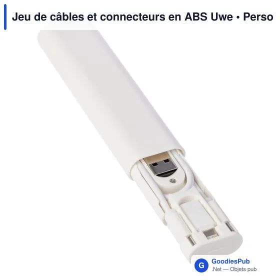 Jeu de câbles et connecteurs personnalisable avec logo - Uwe - Image 7