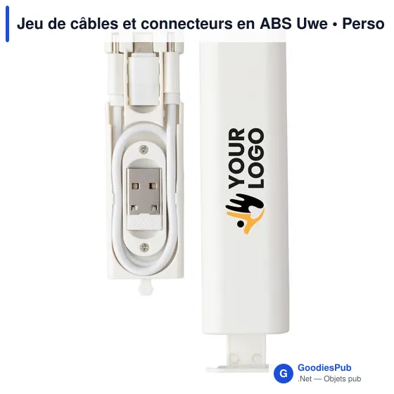 Jeu de câbles et connecteurs personnalisable avec logo - Uwe - Image 9