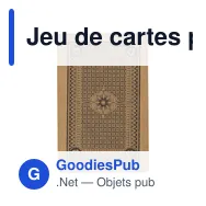 Jeu de cartes personnalisable en carton recyclé avec logo - Andreina - Miniature 1