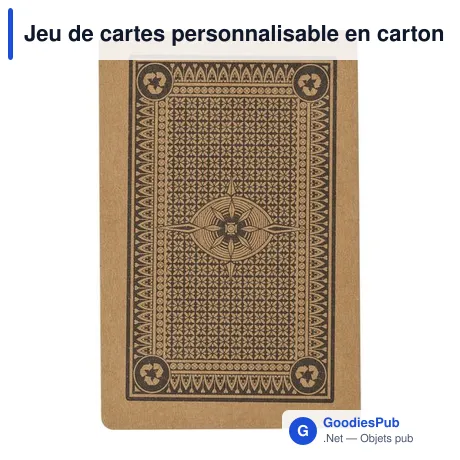 Jeu de cartes personnalisable en carton recyclé avec logo - Andreina