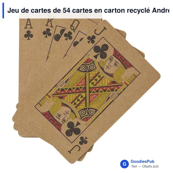 Jeu de cartes personnalisable en carton recyclé avec logo - Andreina - Image 3