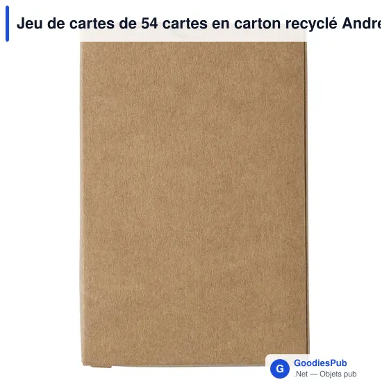 Jeu de cartes personnalisable en carton recyclé avec logo - Andreina - Image 5