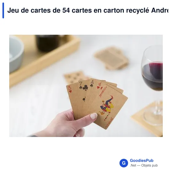 Jeu de cartes personnalisable en carton recyclé avec logo - Andreina - Image 6