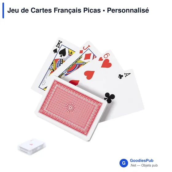 Jeu de cartes personnalisable avec logo - Jeu de Cartes Français Picas - Image 1