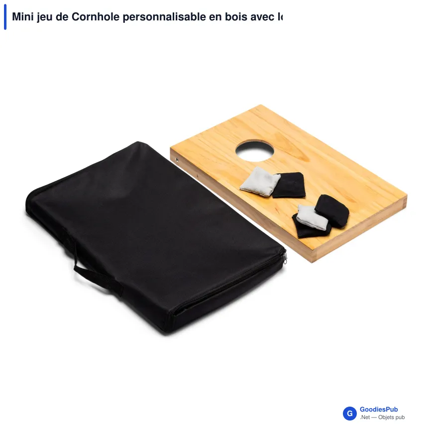 Mini jeu de Cornhole personnalisable en bois avec logo - Lord Nelson - Image 2
