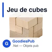 Jeu de cubes en bois personnalisable avec logo - Amber - Miniature 2