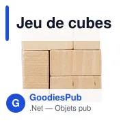 Jeu de cubes en bois personnalisable avec logo - Amber - Miniature 3