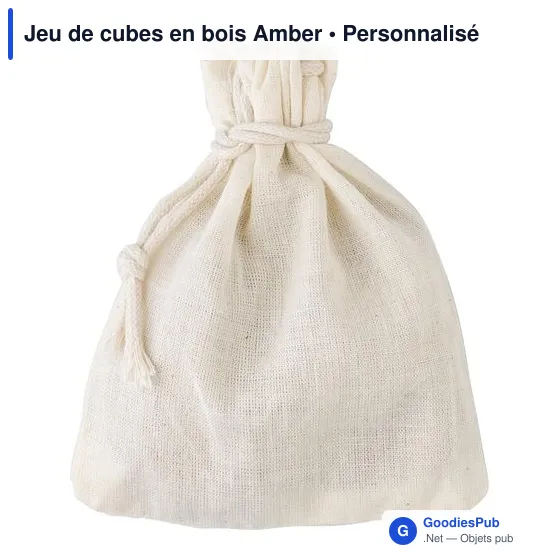 Jeu de cubes en bois personnalisable avec logo - Amber - Image 5