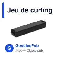 Jeu de curling de table personnalisable noir avec logo - Mini curling - Miniature 2