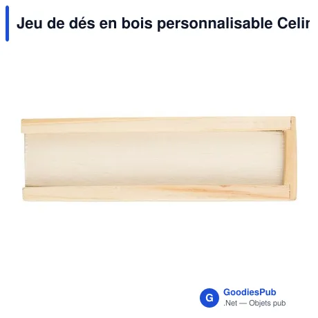 Jeu de dés en bois personnalisable Celine avec logo