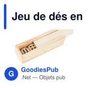Jeu de dés en bois de hêtre Celine - Miniature 4