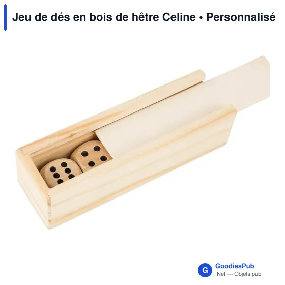 Jeu de dés en bois de hêtre Celine - Image 4