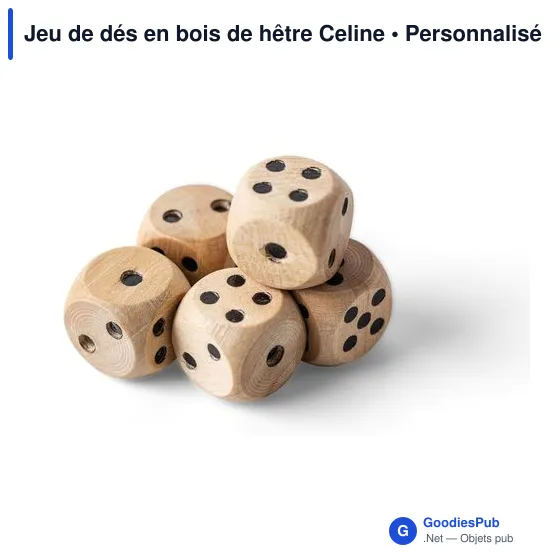 Jeu de dés en bois de hêtre Celine - Image 6