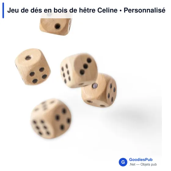 Jeu de dés en bois de hêtre Celine - Image 7