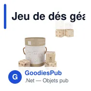 Jeu de dés géants personnalisable en bois FSC avec logo - InSideOut - Miniature 1
