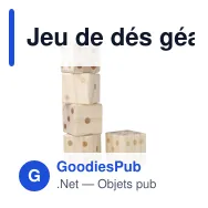 Jeu de dés géants personnalisable en bois FSC avec logo - InSideOut - Miniature 2