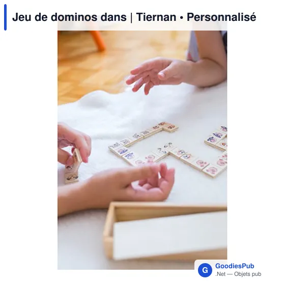 Jeu de dominos personnalisable en bois avec logo - Tiernan - Image 2