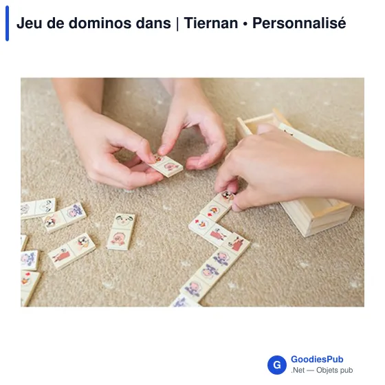 Jeu de dominos personnalisable en bois avec logo - Tiernan - Image 11