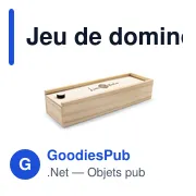 Jeu de dominos personnalisable en bois avec logo - Tiernan - Miniature 3