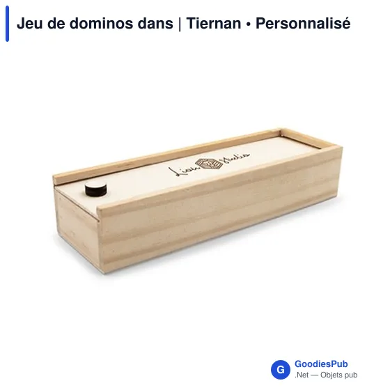 Jeu de dominos personnalisable en bois avec logo - Tiernan - Image 3