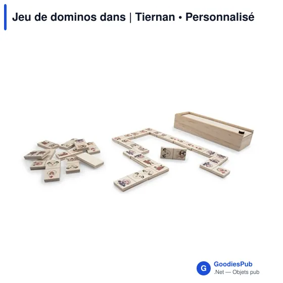 Jeu de dominos personnalisable en bois avec logo - Tiernan - Image 4