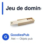 Jeu de dominos personnalisable en bois avec logo - Tiernan - Miniature 5