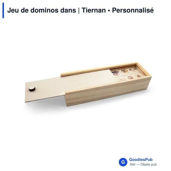 Jeu de dominos personnalisable en bois avec logo - Tiernan - Image 5