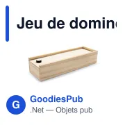 Jeu de dominos personnalisable en bois avec logo - Tiernan - Miniature 6