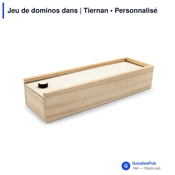 Jeu de dominos personnalisable en bois avec logo - Tiernan - Image 6