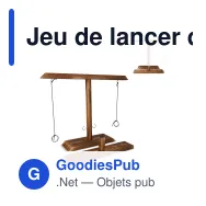 Jeu de lancer d'anneaux personnalisable en bois FSC avec logo - InSideOut - Miniature 1
