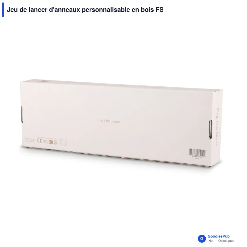 Jeu de lancer d'anneaux personnalisable en bois FSC avec logo - InSideOut - Image 2
