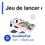 Jeu de lancer de sacs de table personnalisable avec logo - Cornhole mini - Miniature 1