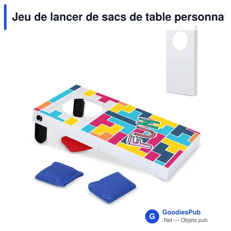 Jeu de lancer de sacs de table personnalisable avec logo - Cornhole mini