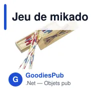 Jeu de mikado personnalisable en bois avec logo - Jeu de mikado Cas - Miniature 1