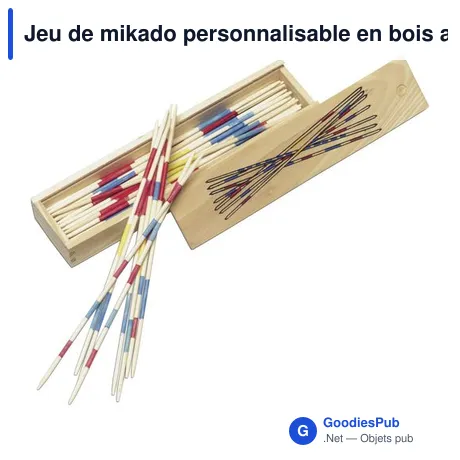 Jeu de mikado personnalisable en bois avec logo - Jeu de mikado Cas