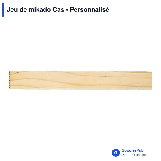 Jeu de mikado personnalisable en bois avec logo - Jeu de mikado Cas - Image 3