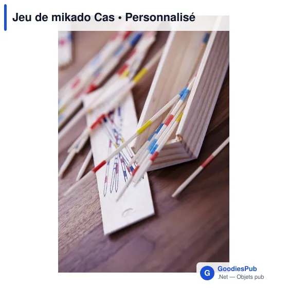Jeu de mikado personnalisable en bois avec logo - Jeu de mikado Cas - Image 4