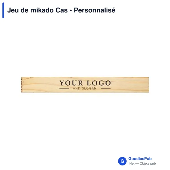 Jeu de mikado personnalisable en bois avec logo - Jeu de mikado Cas - Image 5