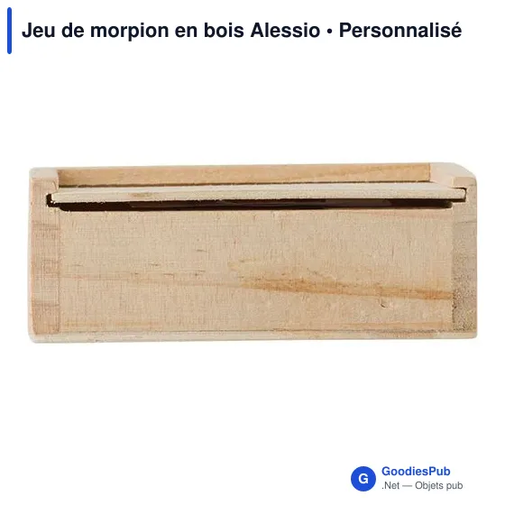 Jeu de morpion en bois personnalisable avec logo - Alessio - Image 2