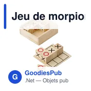 Jeu de morpion en bois personnalisable avec logo - Alessio - Miniature 3