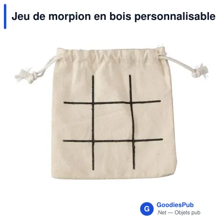 Jeu de morpion en bois personnalisable avec logo - Waltraud