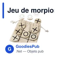 Jeu de morpion en bois personnalisable avec logo - Waltraud - Miniature 2