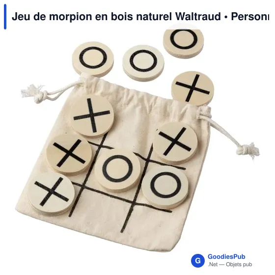 Jeu de morpion en bois personnalisable avec logo - Waltraud - Image 2